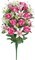 Memorial Day Flowers for Cemetery, 36 Stems Realistic Mixed Rose Lilies Artificial Flowers Bouquet Bush,Cemetery Flowers for Grave, 25.9 in. Sympathy Silk Cemetery Flowers